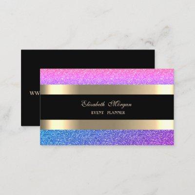 Elegant Modern,Violet Striped Glitter