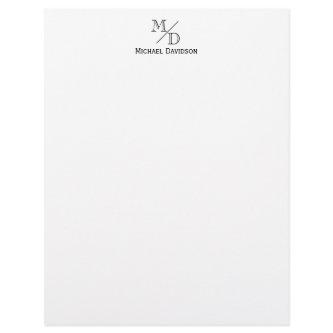 Elegant Monogram 2 Initial Professional Formal Letterhead