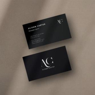 Elegant Monogram Black and White | Modern Minimal