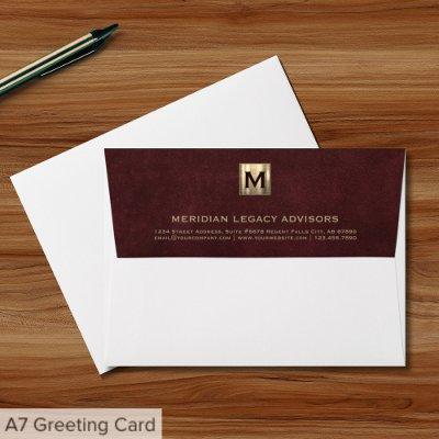 Elegant Monogram Business Envelope