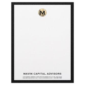 Elegant Monogram Business Letterhead