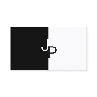 Elegant Monogram BW Black White Modern Template