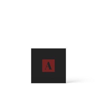 Elegant Monogram Dark Red