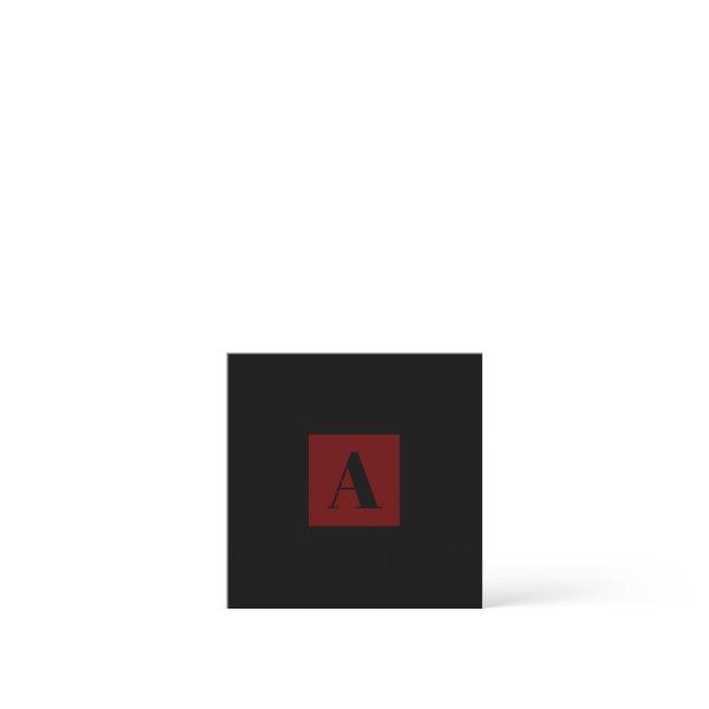 Elegant Monogram Dark Red