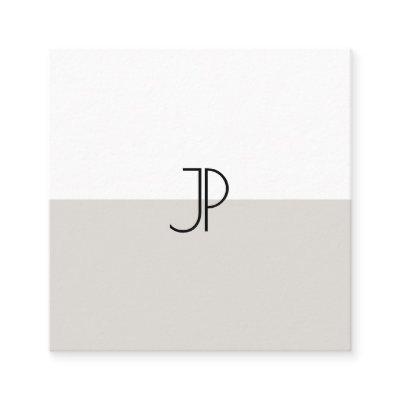Elegant Monogram Initial Trend Colors Professional Square
