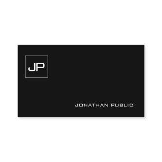 Elegant Monogram Modern Black White Template Cool