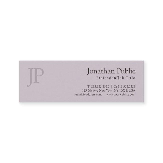 Elegant Monogram Modern Design Salon Plain Mini