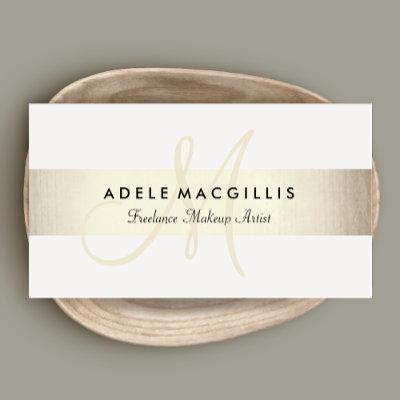 Elegant Monogram  Modern Faux Gold Foil