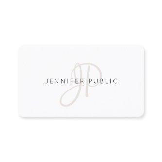 Elegant Monogram Modern Professional Personalized