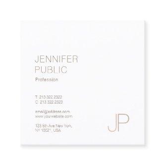 Elegant Monogram Plain Modern Trendy Design Luxury Square