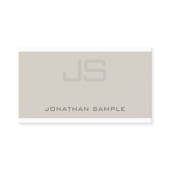 Elegant Monogram Professional Modern Chic Plain