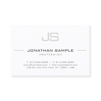 Elegant Monogram Professional Smart Modern Plain