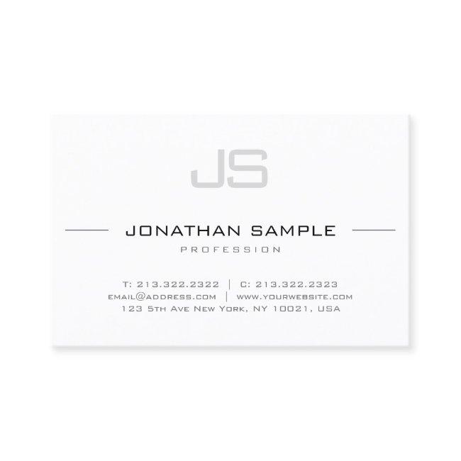 Elegant Monogram Professional Smart Modern Plain