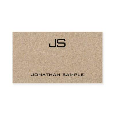 Elegant Monogram Real Kraft Paper Modern Template