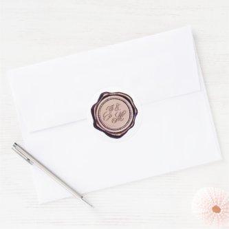 Elegant Monogram Rose Gold Wax Seal