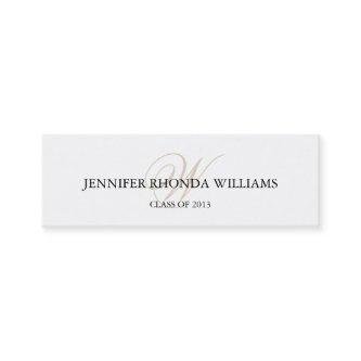 Elegant monogram student graduation name card