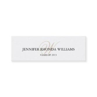 Elegant monogram student graduation name card