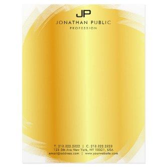 Elegant Monogrammed Gold Template Modern