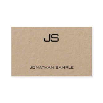 Elegant Monogrammed Real Kraft Paper Modern