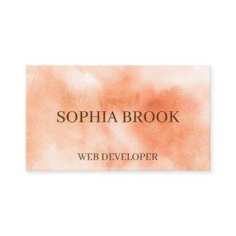 Elegant multiple ocher orange watercolor painting