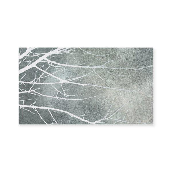 elegant nature art  gray and white tree branches