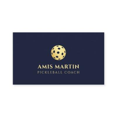 Elegant Navy Blue and gold  Pickleball Coach