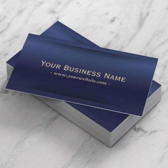 Elegant Navy Blue Metallic Professional