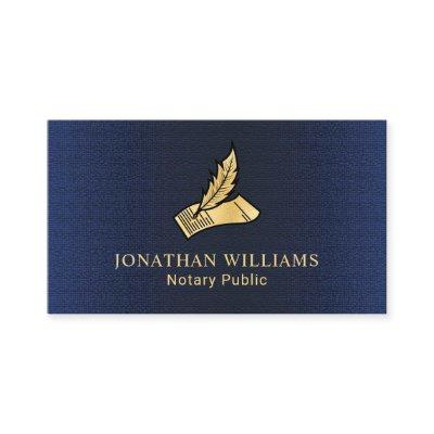Elegant Navy & Gold Notary Public