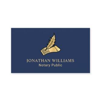 Elegant Navy & Gold Notary Public