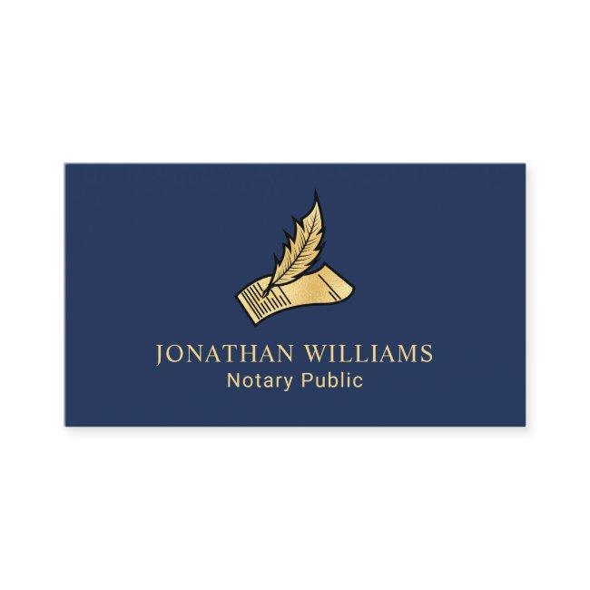 Elegant Navy & Gold Notary Public