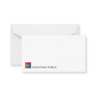 Elegant Note Cards Add Text Logo Here Simple