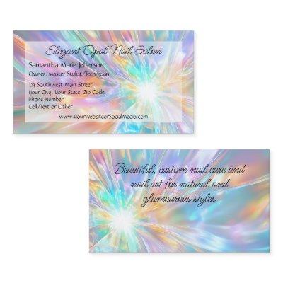 Elegant Opal Holographic Crystal Pedicure Salon