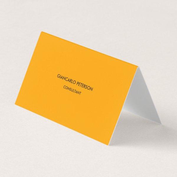 Elegant Orange Brown Minimalist Professional