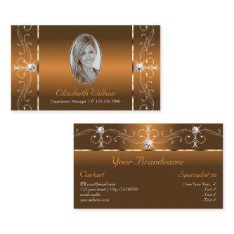 Elegant Orange Brown Squiggled Jewels with Photo