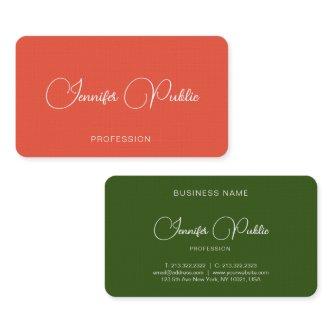Elegant Orange & Green Calligraphy Name Template
