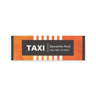 Elegant Orange Polygons Vertical Lines Taxi Driver Mini
