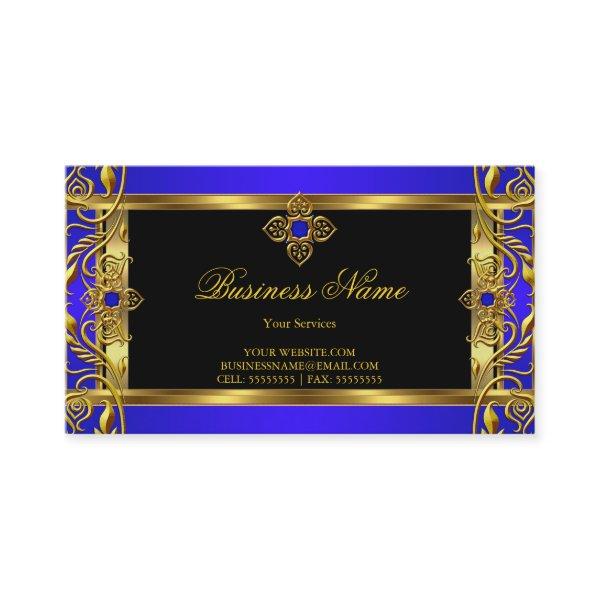 Elegant Ornate Royal Blue Jewel Black Gold
