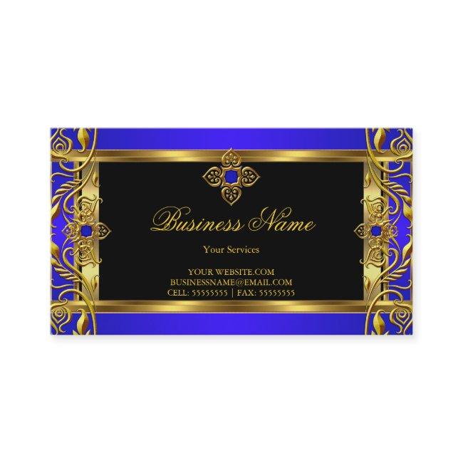 Elegant Ornate Royal Blue Jewel Black Gold