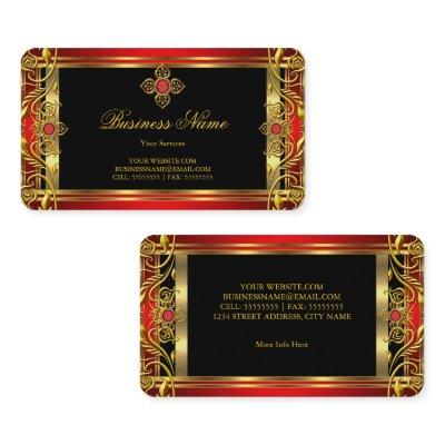Elegant Ornate Royal Red Jewel Black Gold