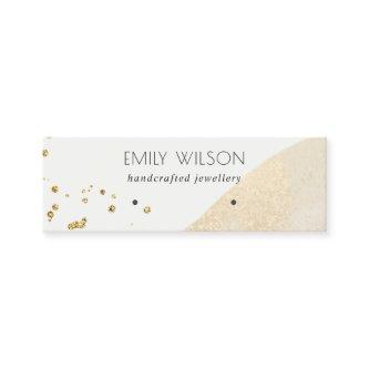Elegant Pale Gold Abstract Shape Earring Display Mini