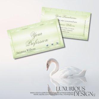 Elegant Pastel Green with Diamonds Professional