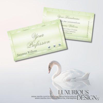 Elegant Pastel Green with Diamonds Professional