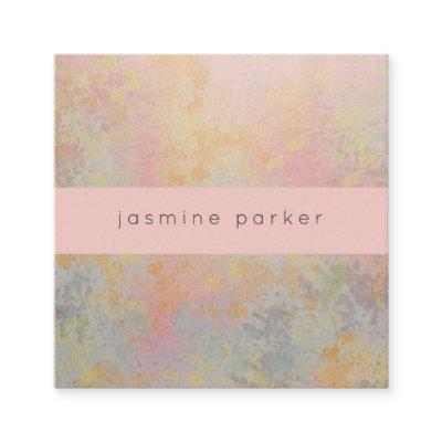 Elegant Pastel Mottled Marble Square