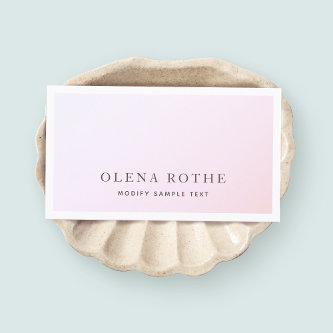 Elegant Pastel Pink Ombre  Calling Card