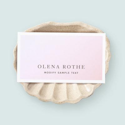 Elegant Pastel Pink Ombre  Calling Card