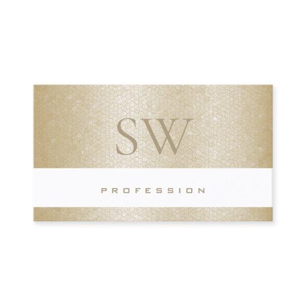 Elegant Pearl Pastel Beige Pattern with Monogram