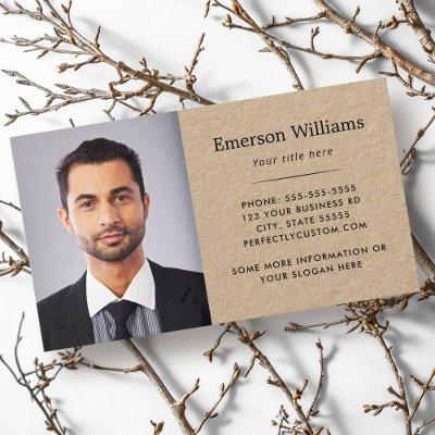 Elegant photo and custom logo Kraft paper