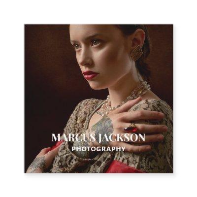 Elegant Photographer White Typography On Photo Square