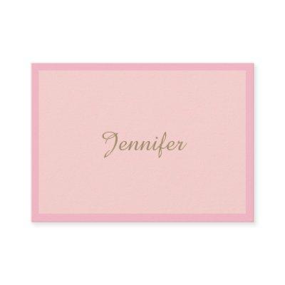 Elegant Pink Gold Hand Script Graceful Template