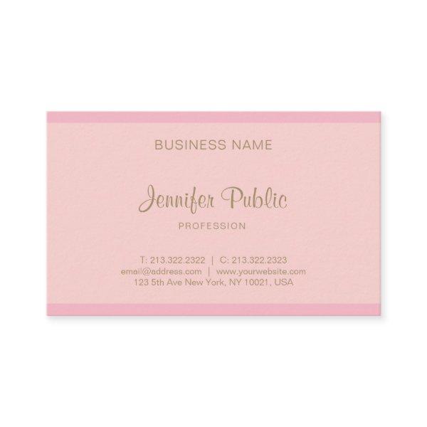 Elegant Pink Gold Script Modern Trendy Template